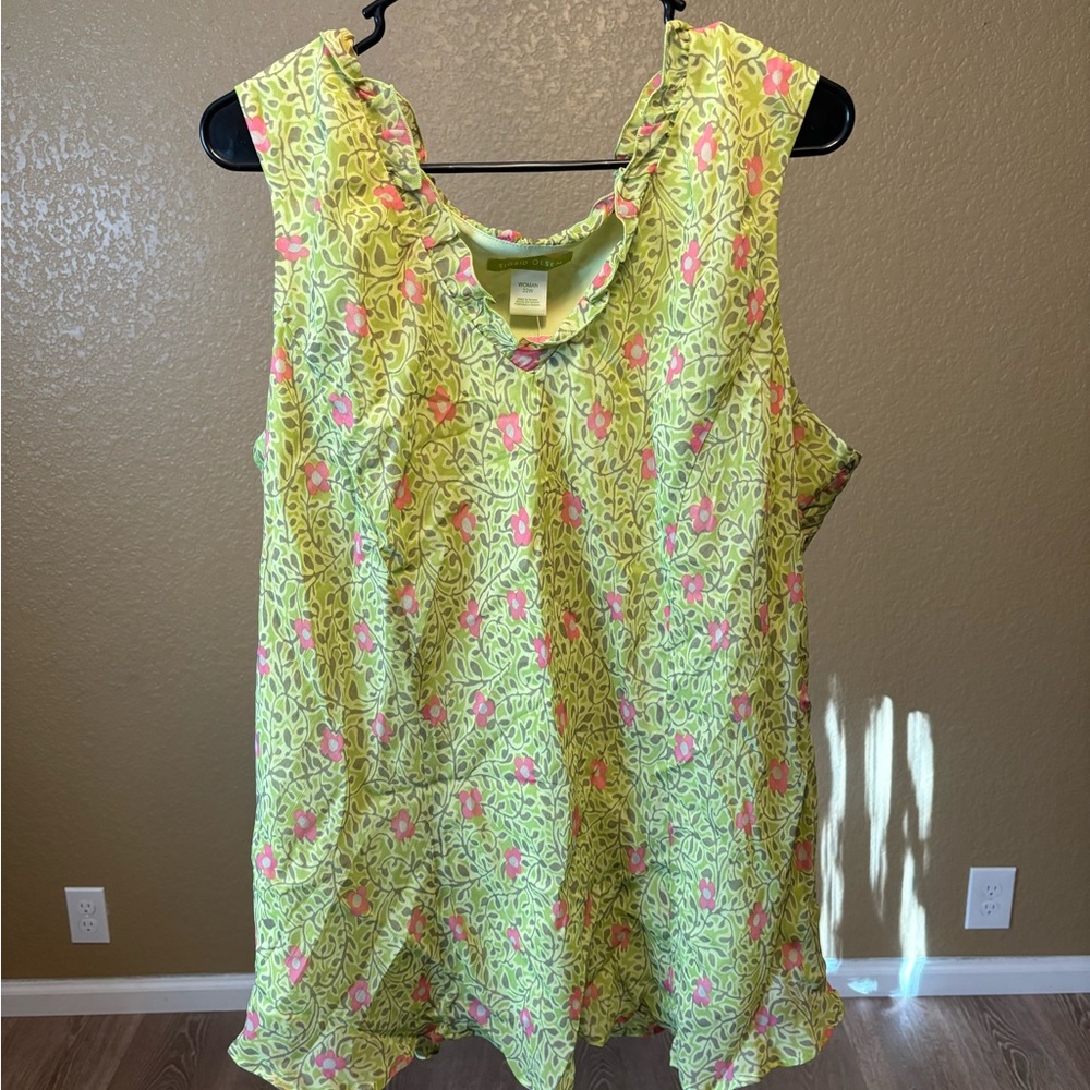 Sigrid Olsen Ruffle Tank Top